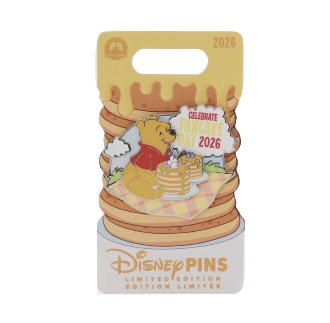 Disney Store Limited Edition Winnie the Pooh Pancake Day Pin view 1