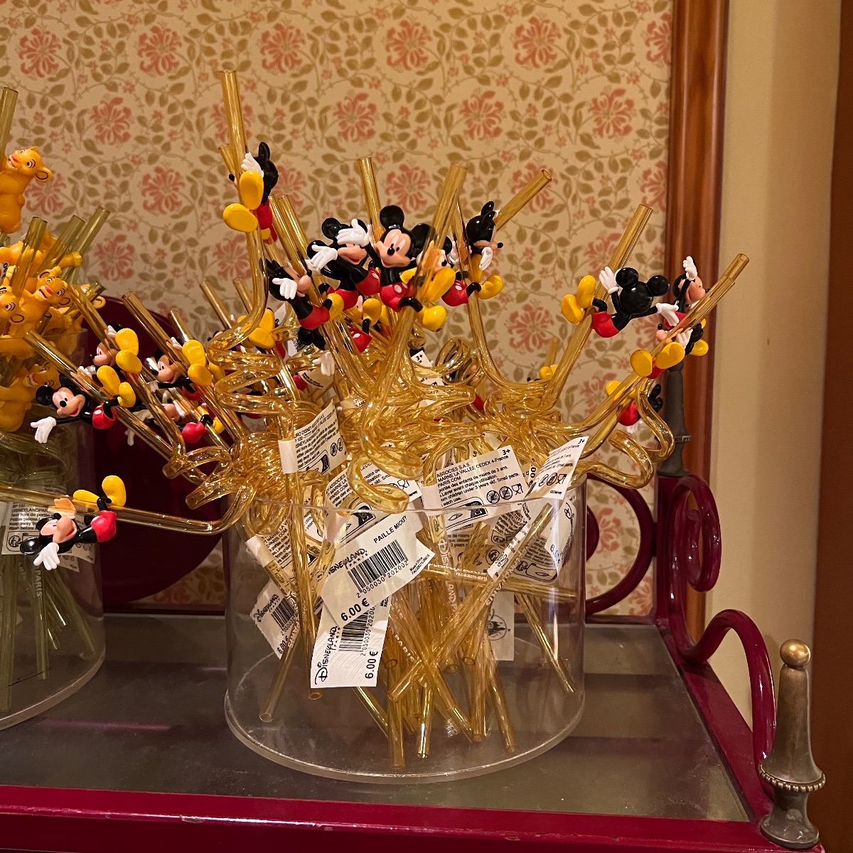 Disneyland Paris Mickey Mouse Swirly Drinking Straw