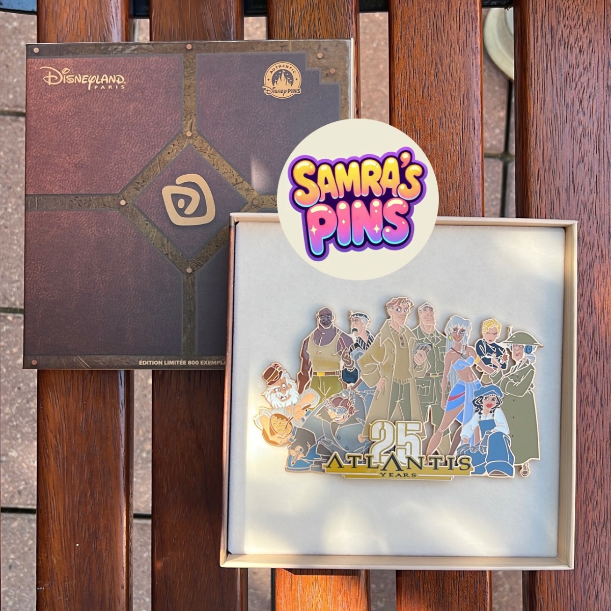 Disneyland Paris Limited Edition Jumbo Atlantis Cast Pin view 2