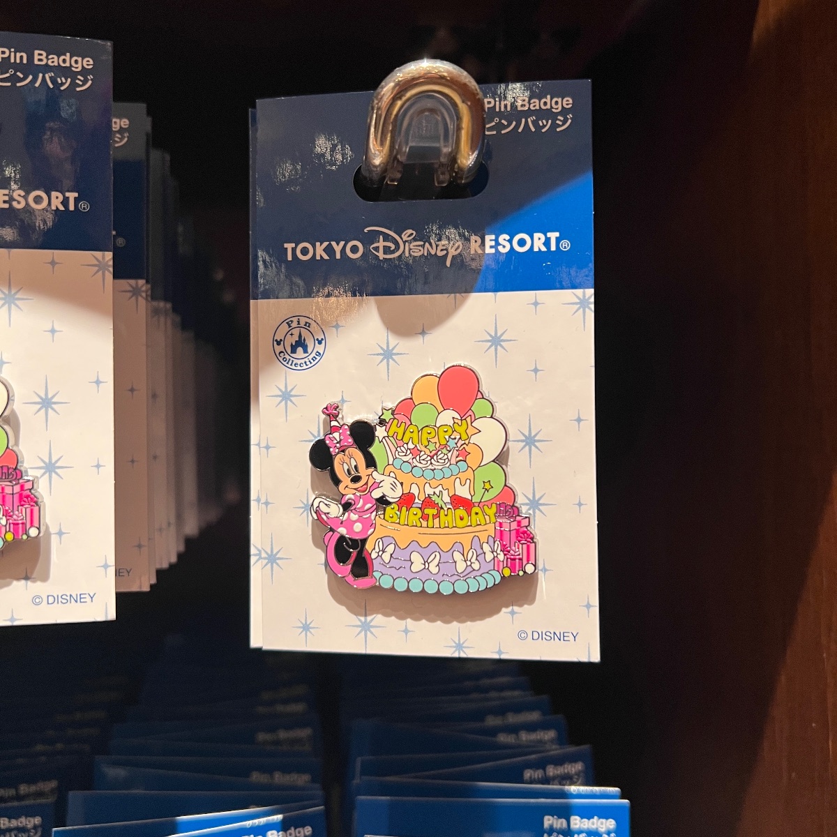 Tokyo Disney Minnie Mouse Happy Birthday Cake Pin