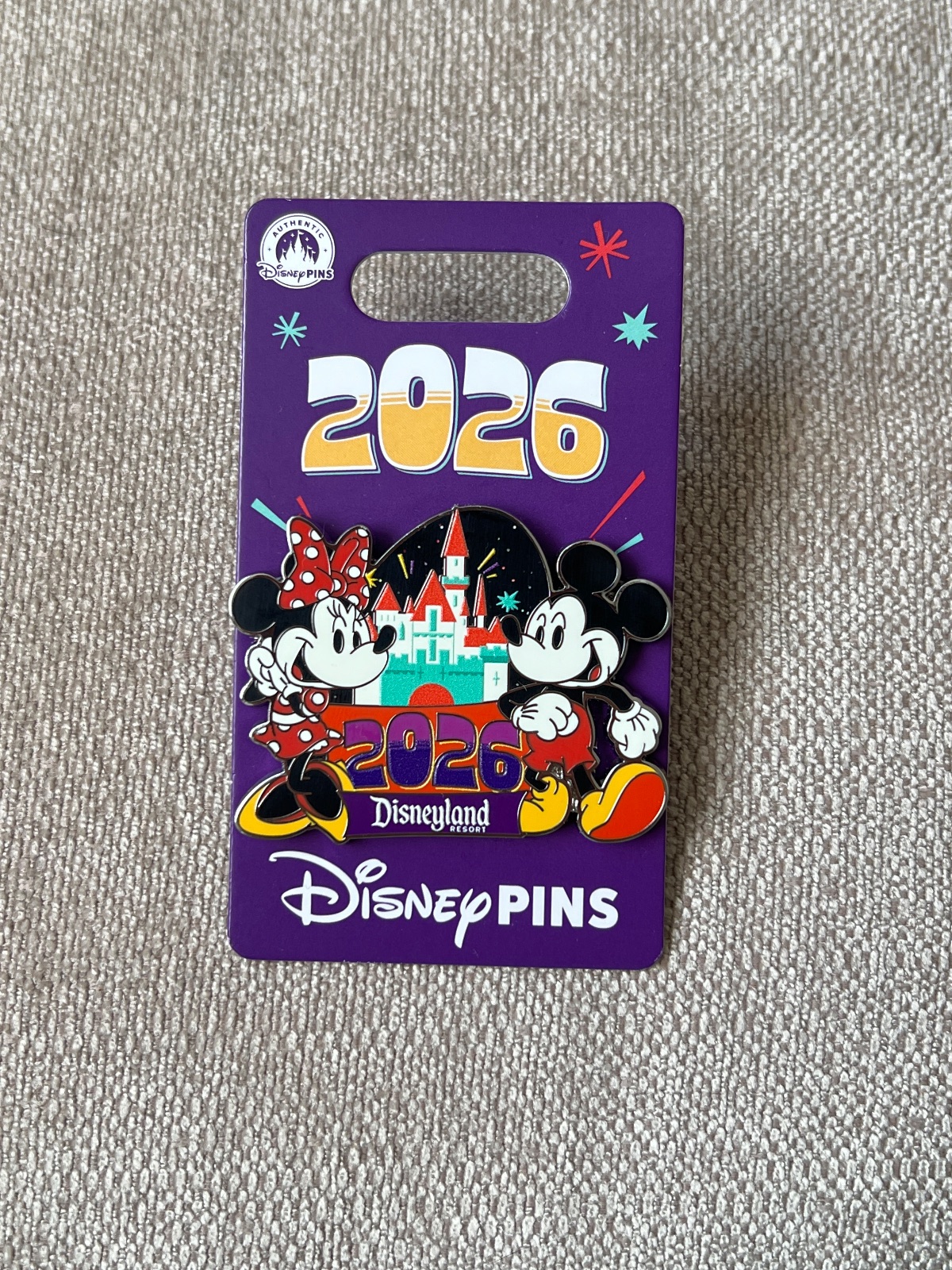 Disneyland Resort 2026 Mickey Minnie Castle Pin