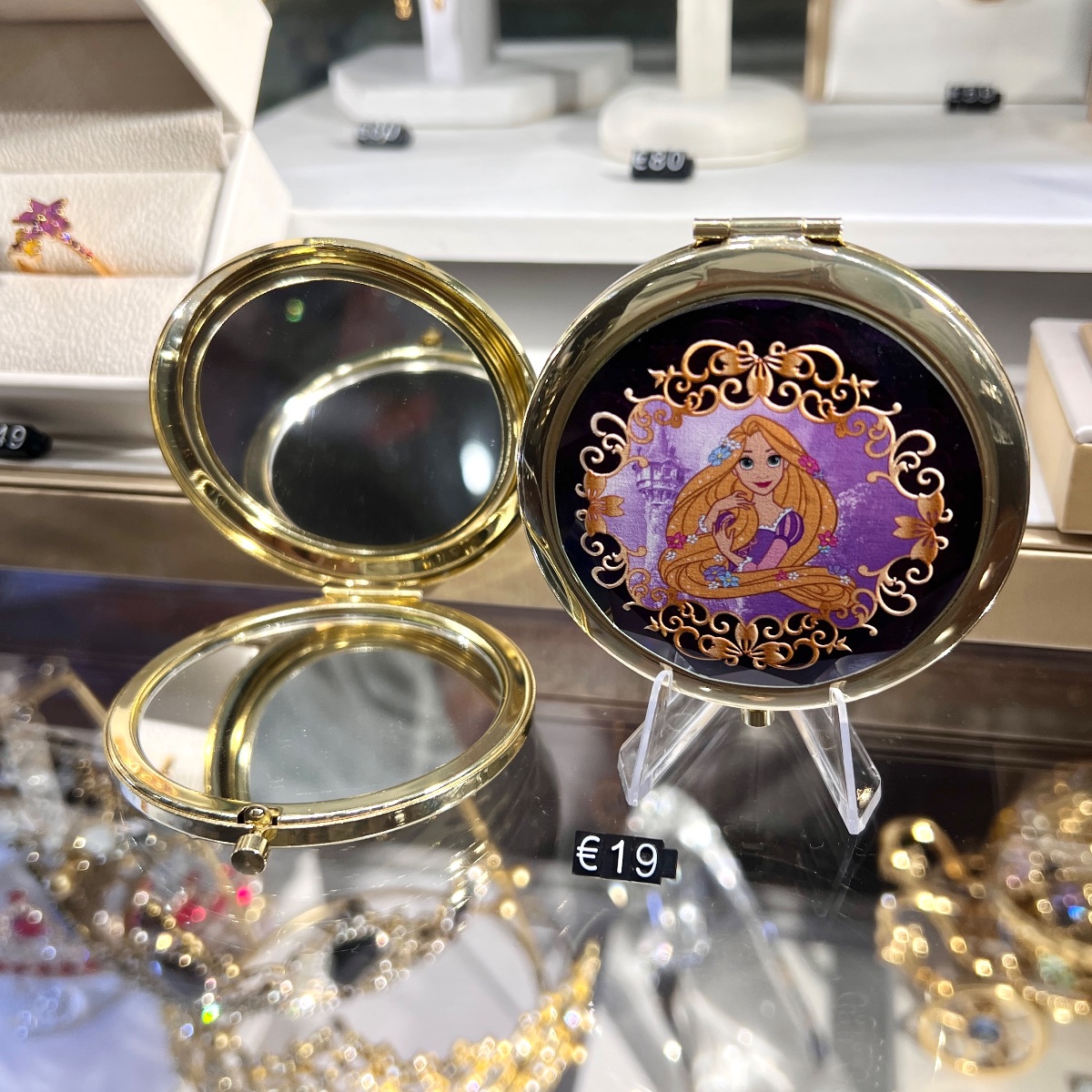 Disneyland Paris Arribas Tangled Rapunzel Compact Mirror