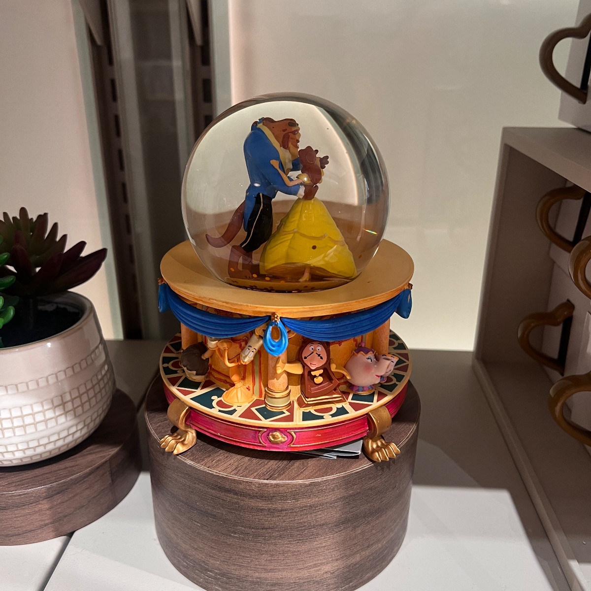 Disneyland Paris Beauty and the Beast Musical Snowglobe Ornament