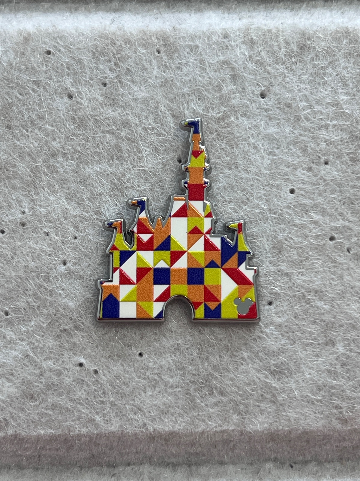 Walt Disney World 2025 Wave B Geometric Castle Hidden Mickey Pin view 1
