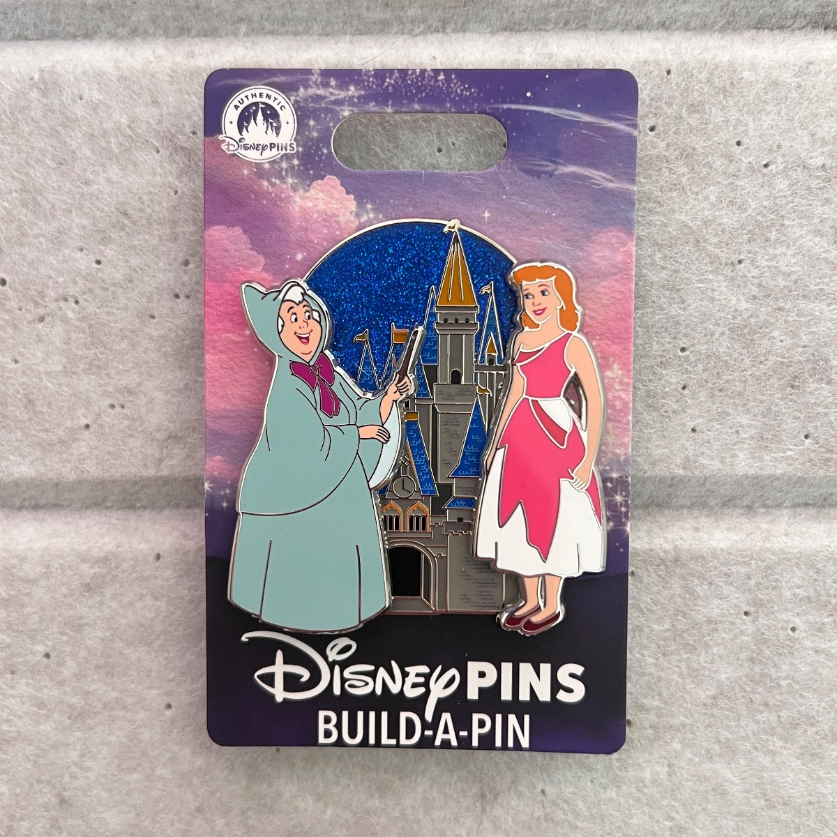 Disney Build a Pin Cinderella Rags Fairy Godmother 3 Pin Set