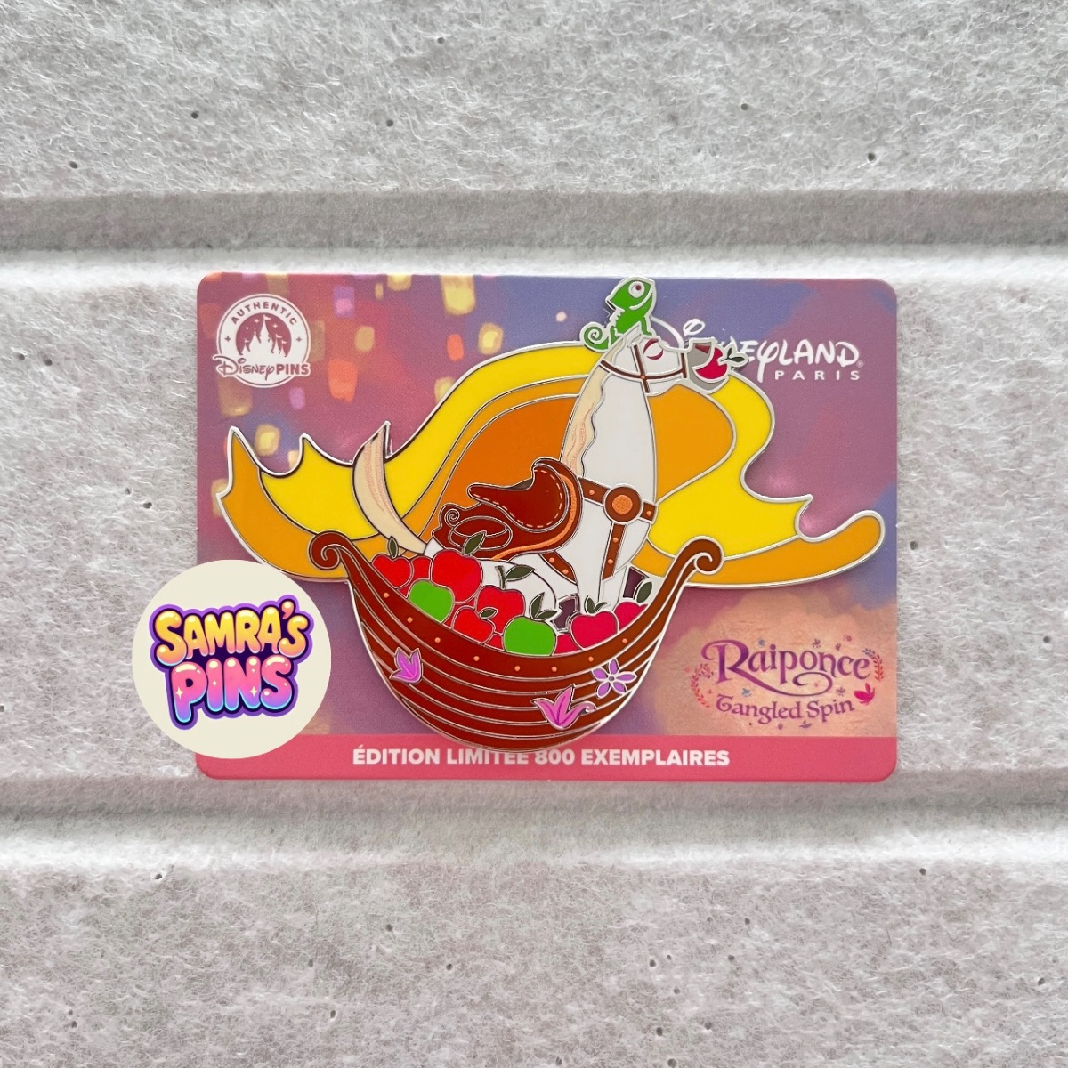 Disneyland Paris Limited Edition Tangled Spin Maximus Pascal Pin