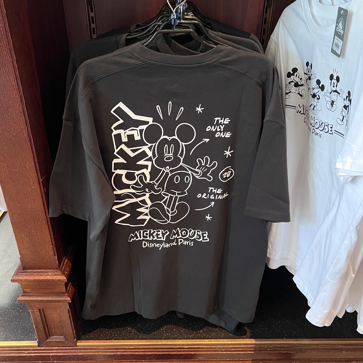 Disneyland Paris Grey Mickey Mouse Graffiti Graphic T-Shirt view 1
