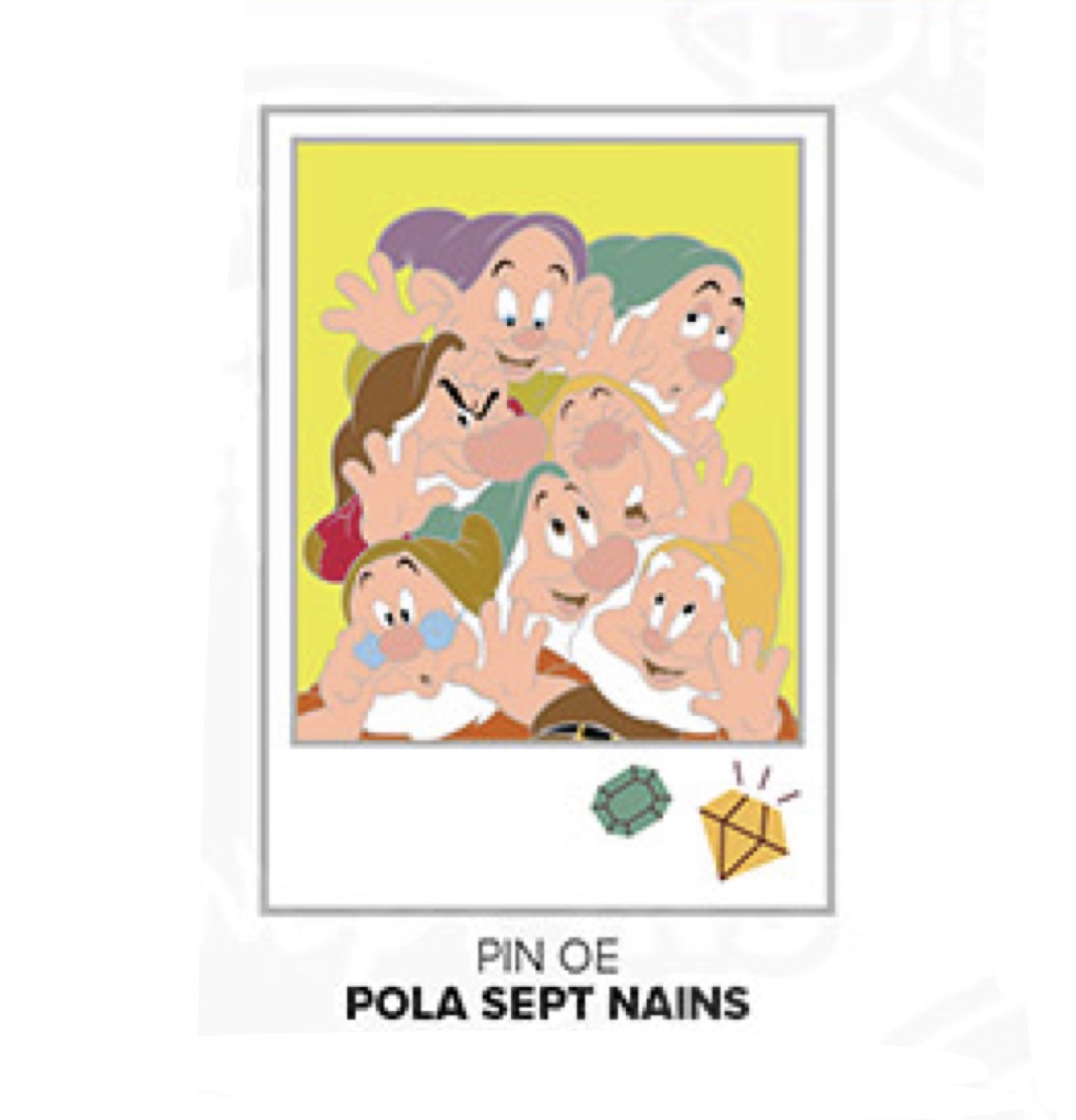 Disneyland Paris August 2026 Snow White and the Seven Dwarfs Polaroid Pin