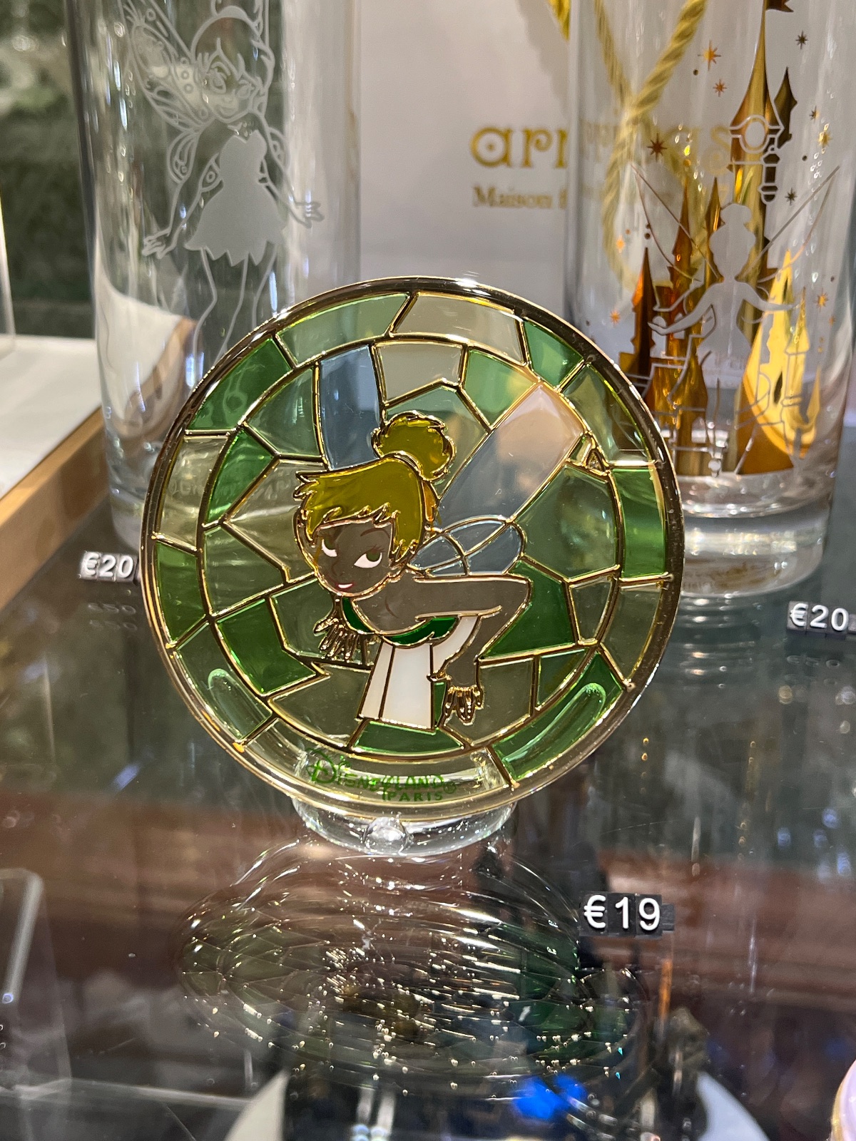Disneyland Paris Arribas Tinkerbell Stained Glass Ornament