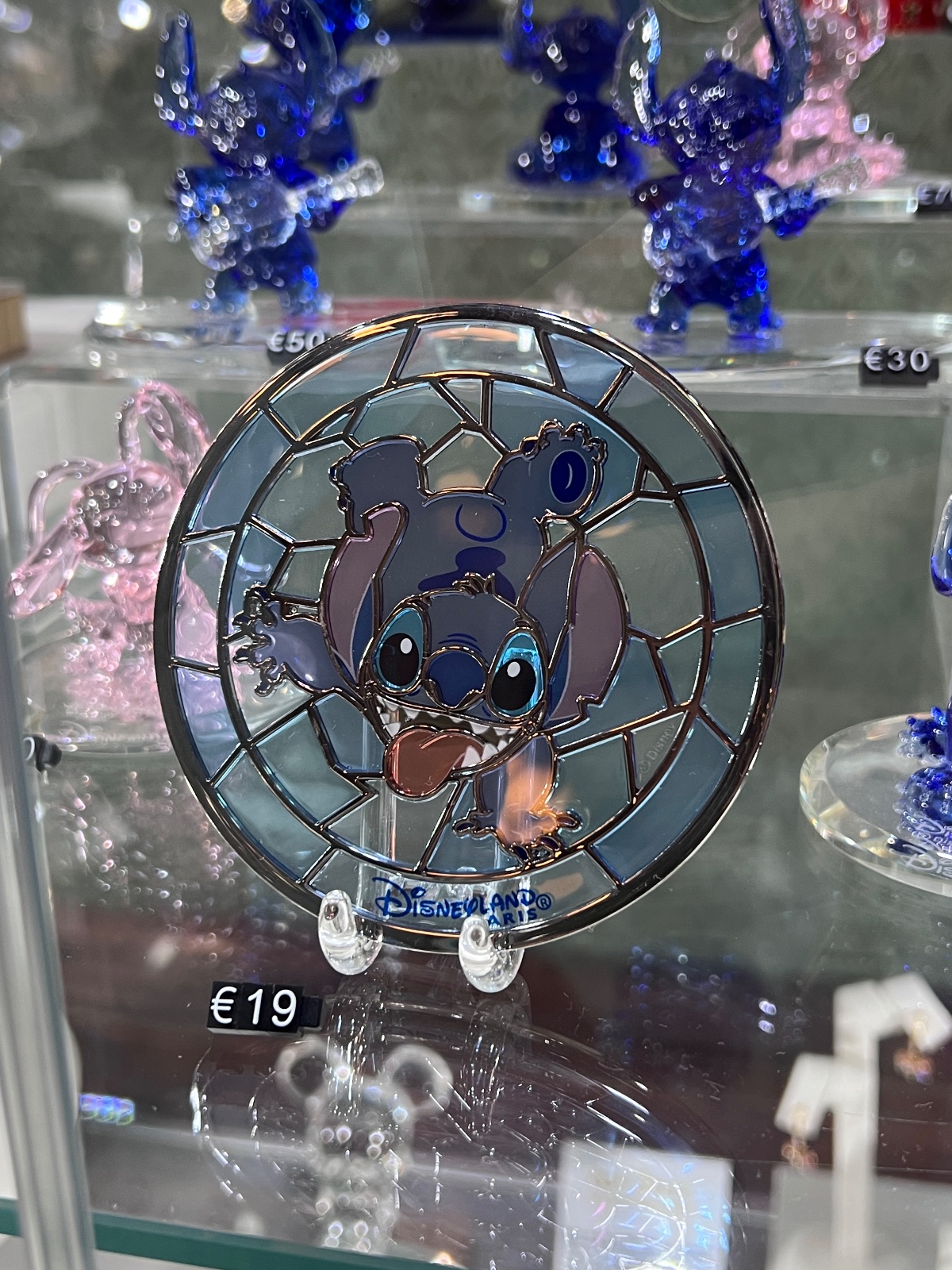 Disneyland Paris Arribas Stitch Stained Glass Ornament