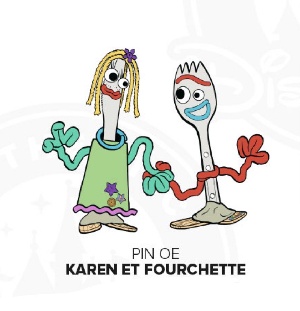 Disneyland Paris Toy Story Mr & Mrs Forky Pin