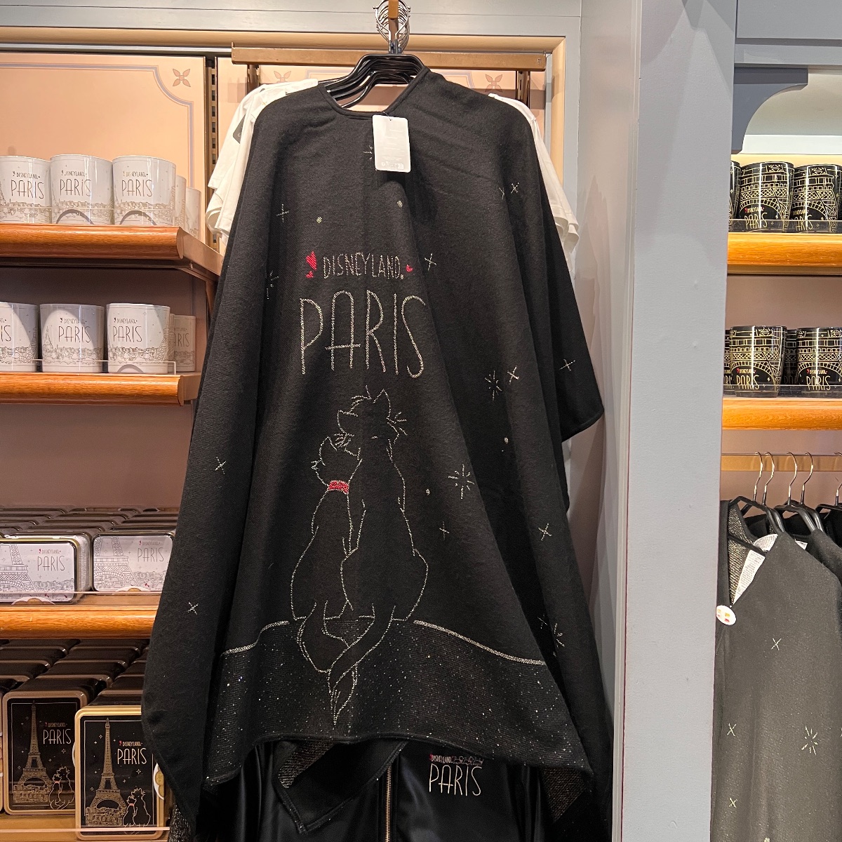 Disneyland Paris Aristocats Black Gold Poncho view 3