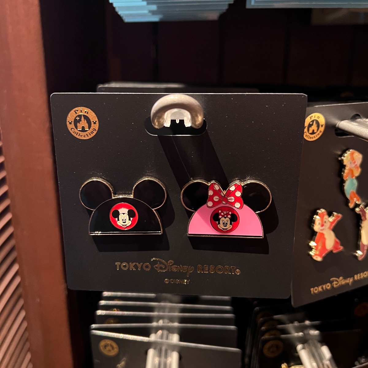 Tokyo Disney Mickey Minnie Ears Hat Pin Set view 1