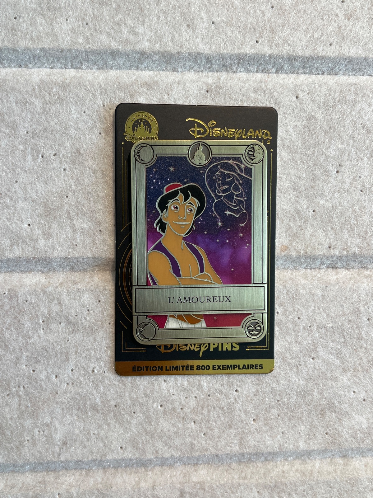 Disneyland Paris Limited Edition Tarot Card Aladdin Princess Jasmine Pin