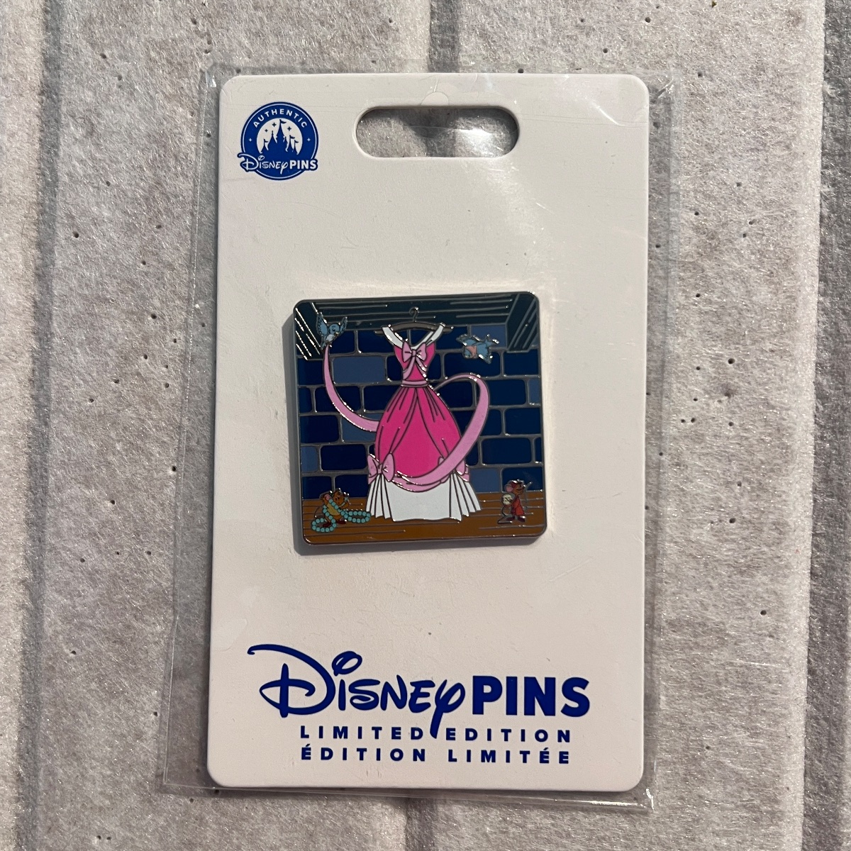 Disney Store UK Selfridges Limited Edition Cinderella Pink Dress Pin view 2