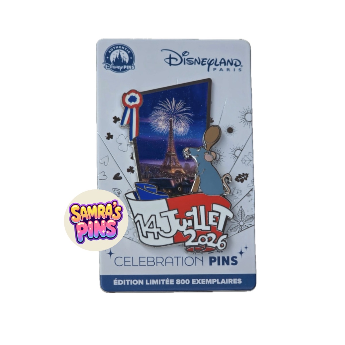 Disneyland Paris Limited Edition Ratatouille Remy 14th July 2026 Pin view 1