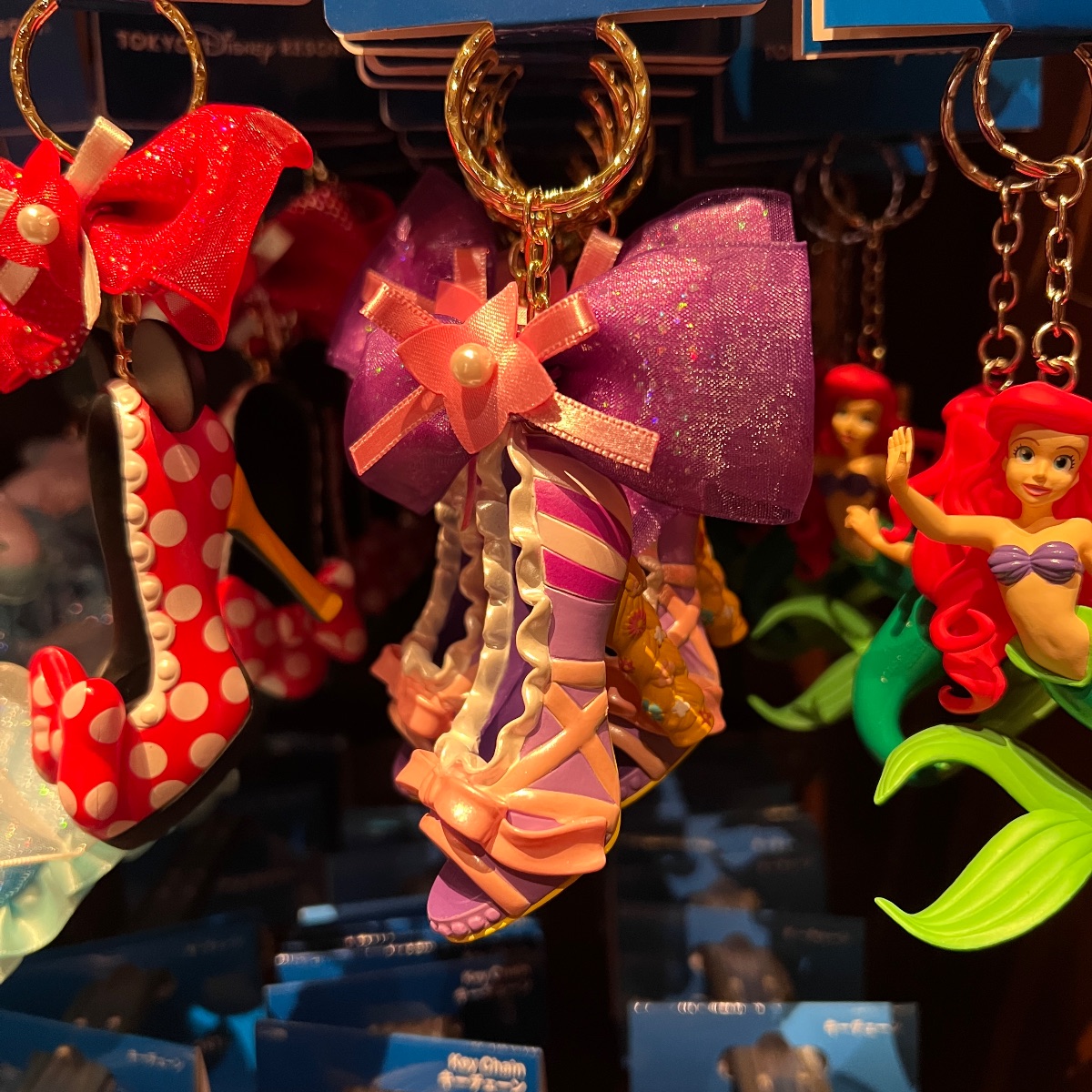 Tokyo Disney Tangled Rapunzel Ribbon Heel Keyring view 1