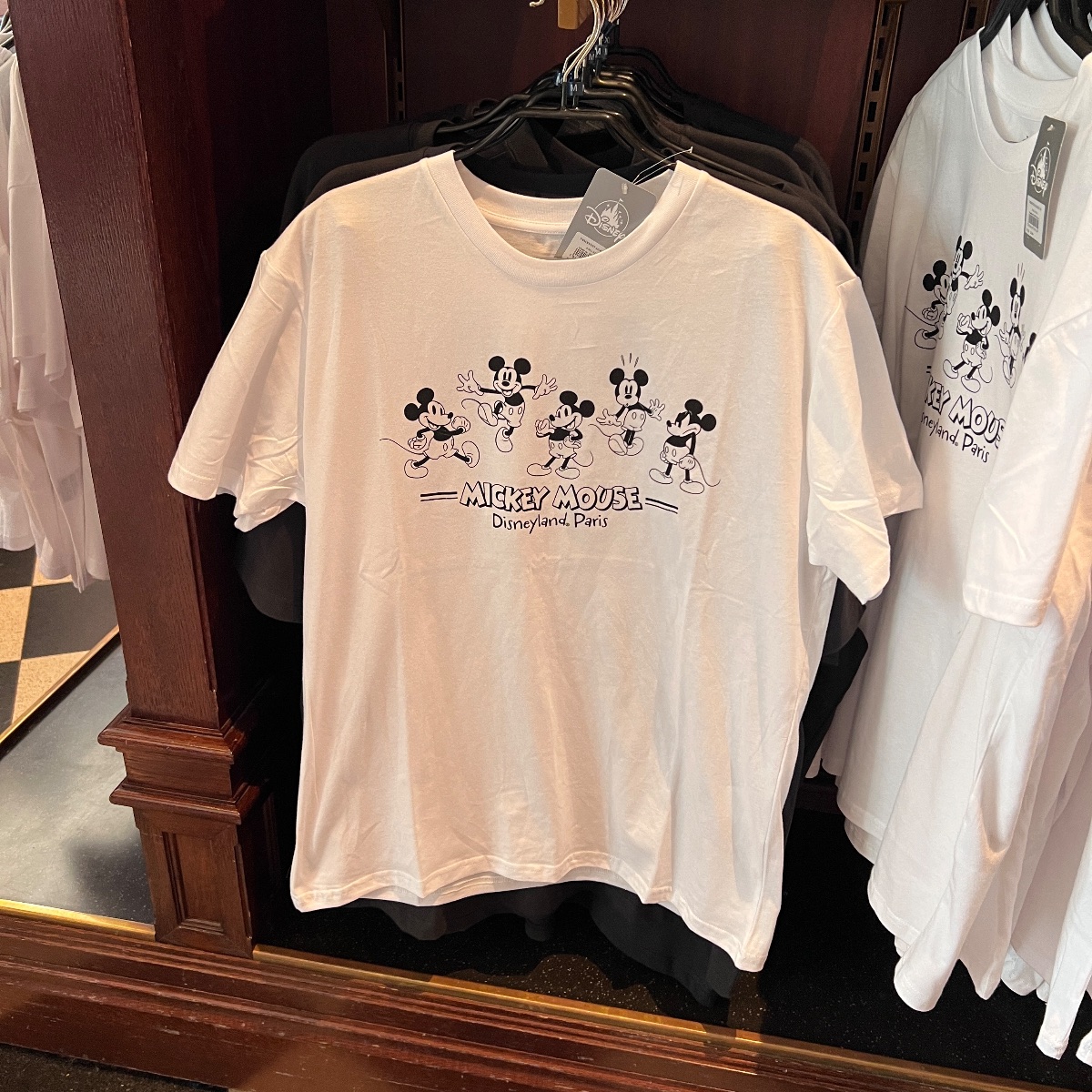 Disneyland Paris White Mickey Mouse Graffiti Graphic T-Shirt view 1