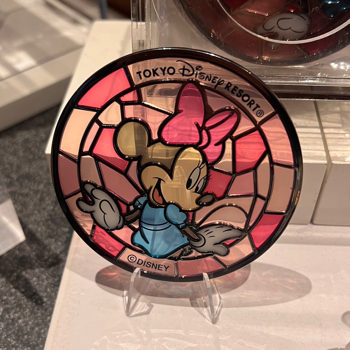 Tokyo Disney Resort Arribas Minnie Mouse Stained Glass Ornament