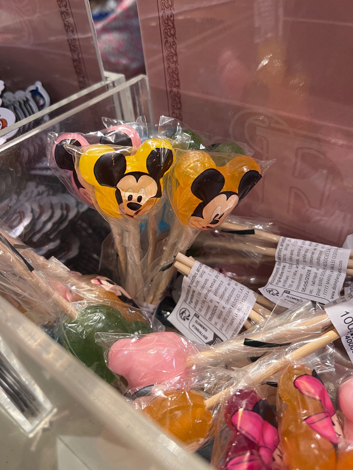 Disneyland Paris Mickey Mouse Sealed Lollipops 5 Pack