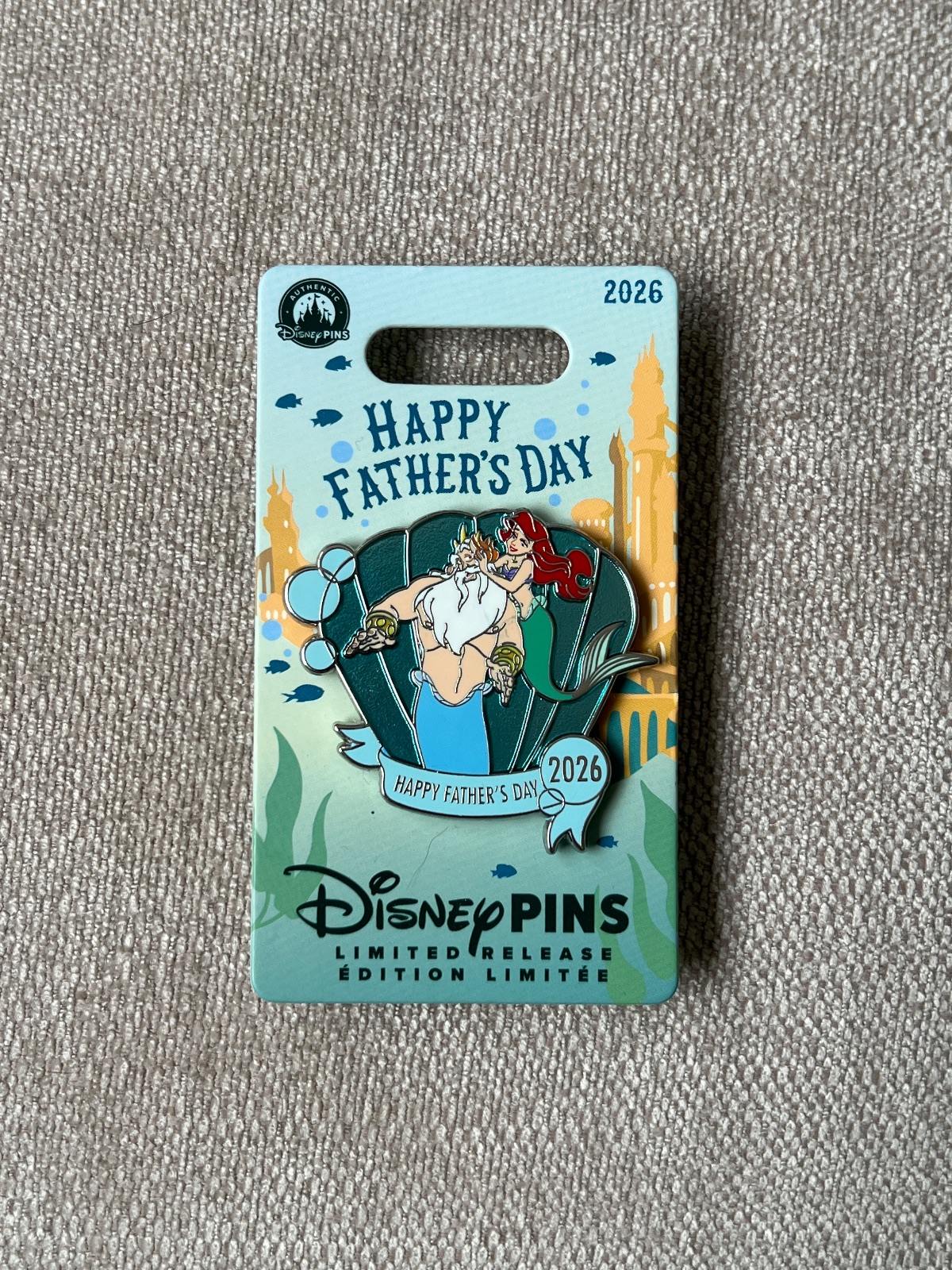 US Parks Limited Release Happy Father’s Day 2026 Little Mermaid Pin