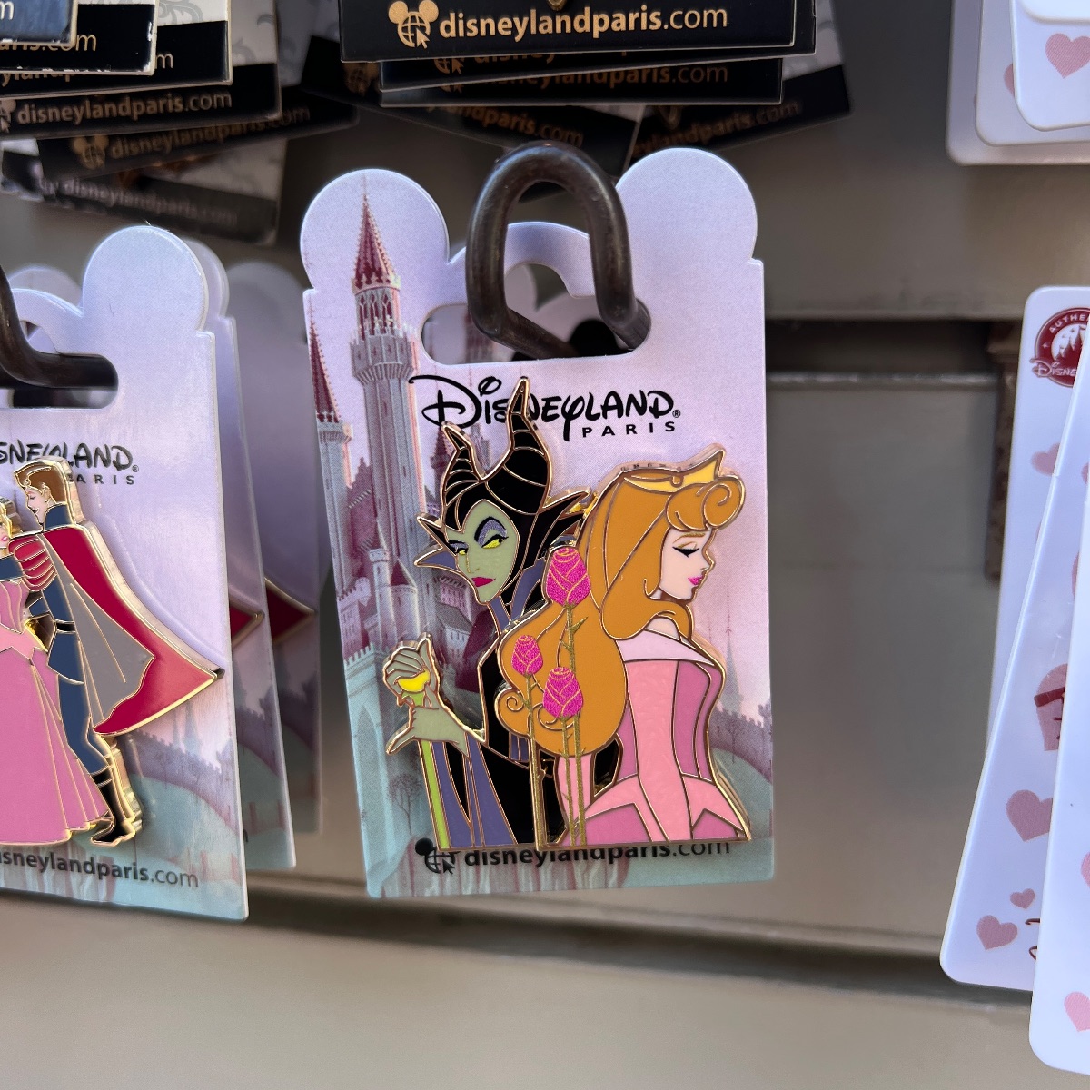 Disneyland Paris Sleeping Beauty Maleficent Rose Side Profile Pin