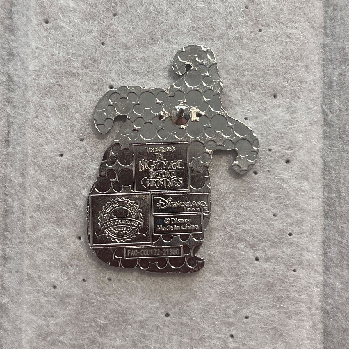 Disneyland Paris Nightmare Before Christmas Oogie Boogie Glow in the Dark Pin view 2