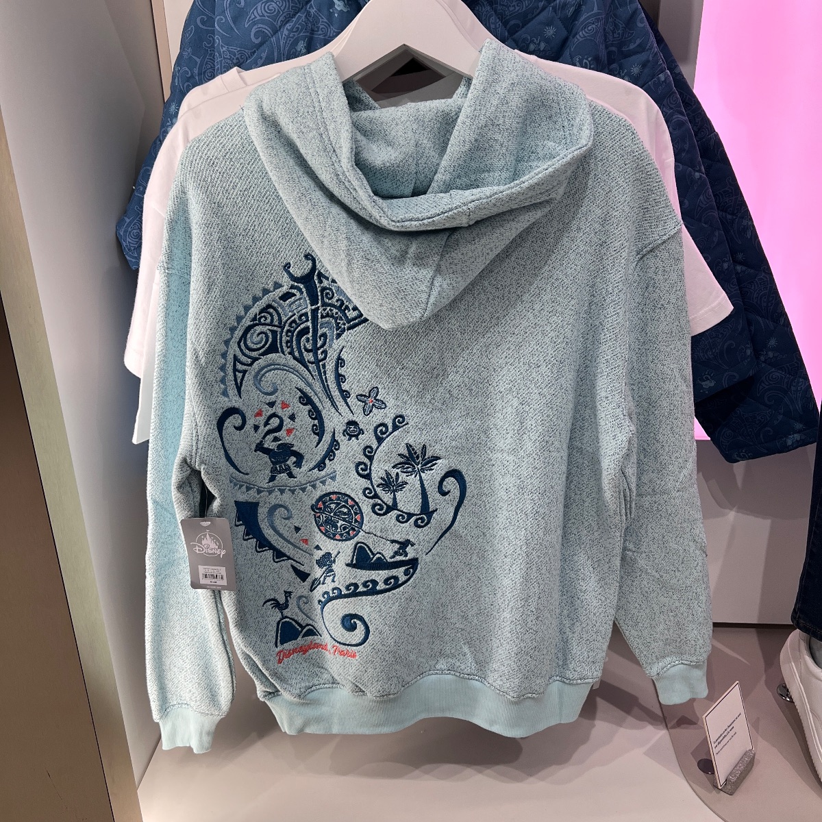 Disneyland Paris Moana Blue Wave Artwork Hoodie view 2