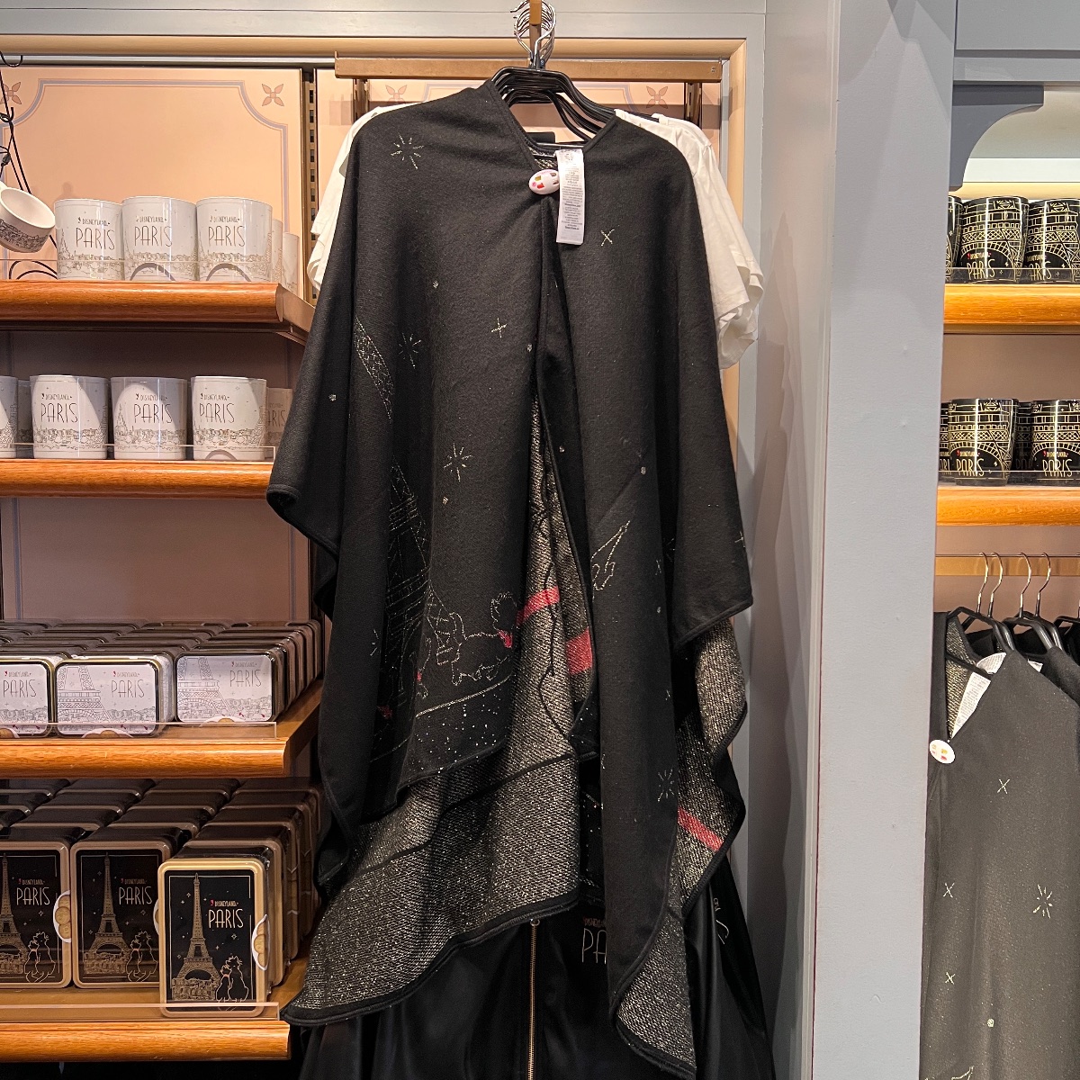Disneyland Paris Aristocats Black Gold Poncho view 1