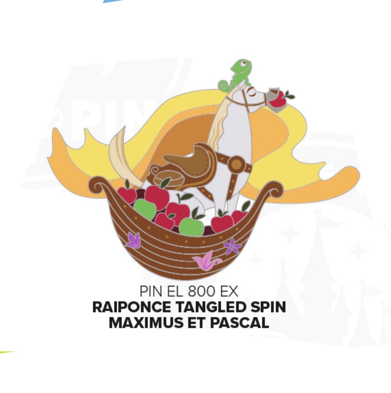 Disneyland Paris Limited Edition Tangled Spin Maximus Pascal Pin