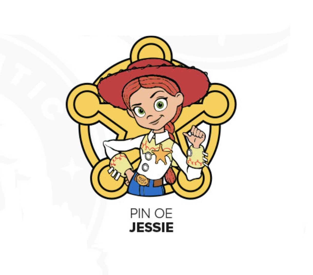 Disneyland Paris Toy Story Jessie Sheriff Badge Pin