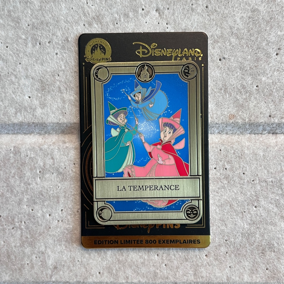 Disneyland Paris Limited Edition Tarot Card Sleeping Beauty Fairies Pin