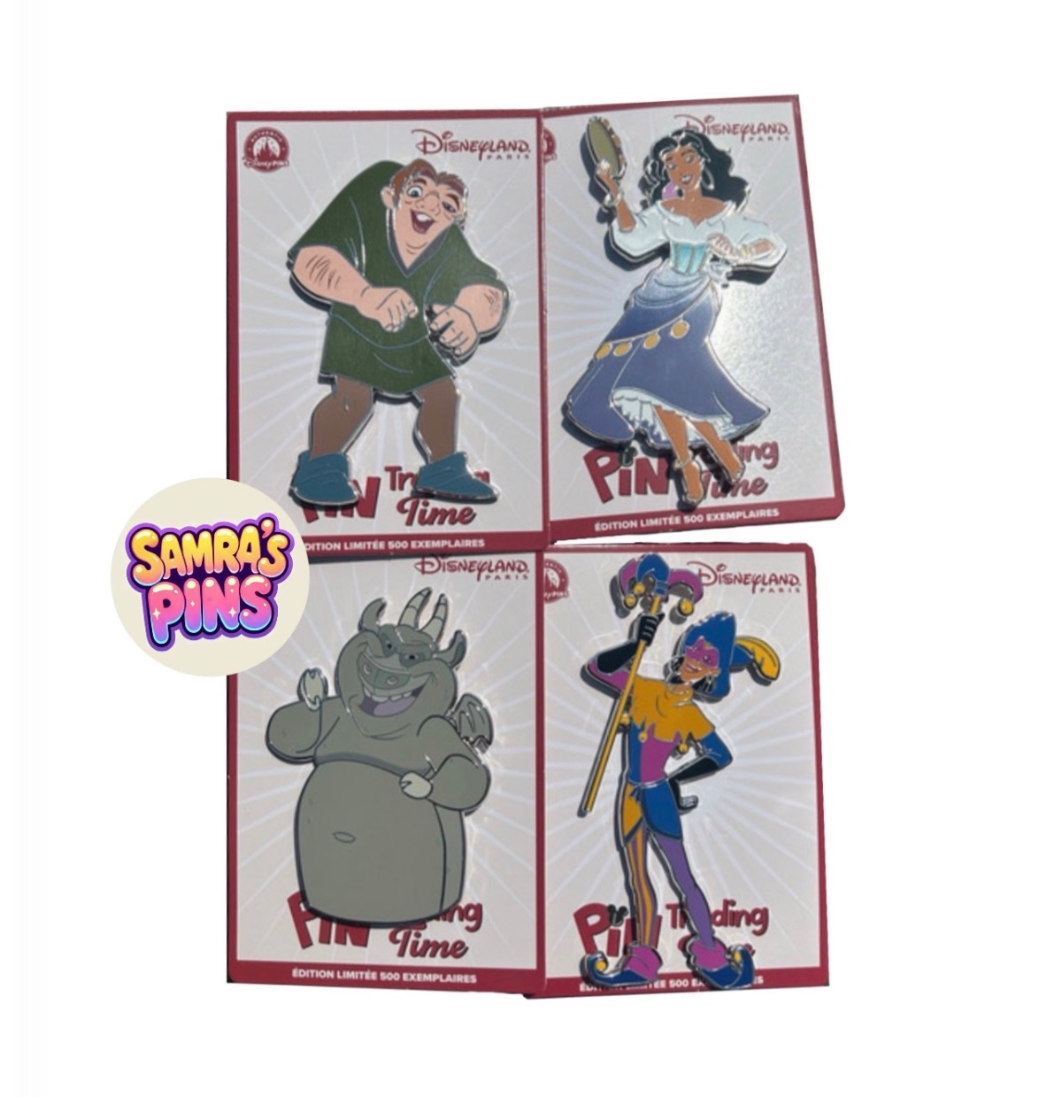 Disneyland Paris Pin Trading Time June 2026 Hunchback of Notre Dame 4 Pin Set