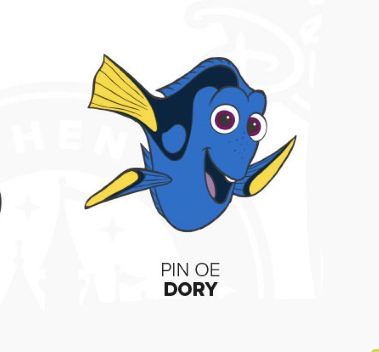 Disneyland Paris Finding Nemo Dory Pin view 1