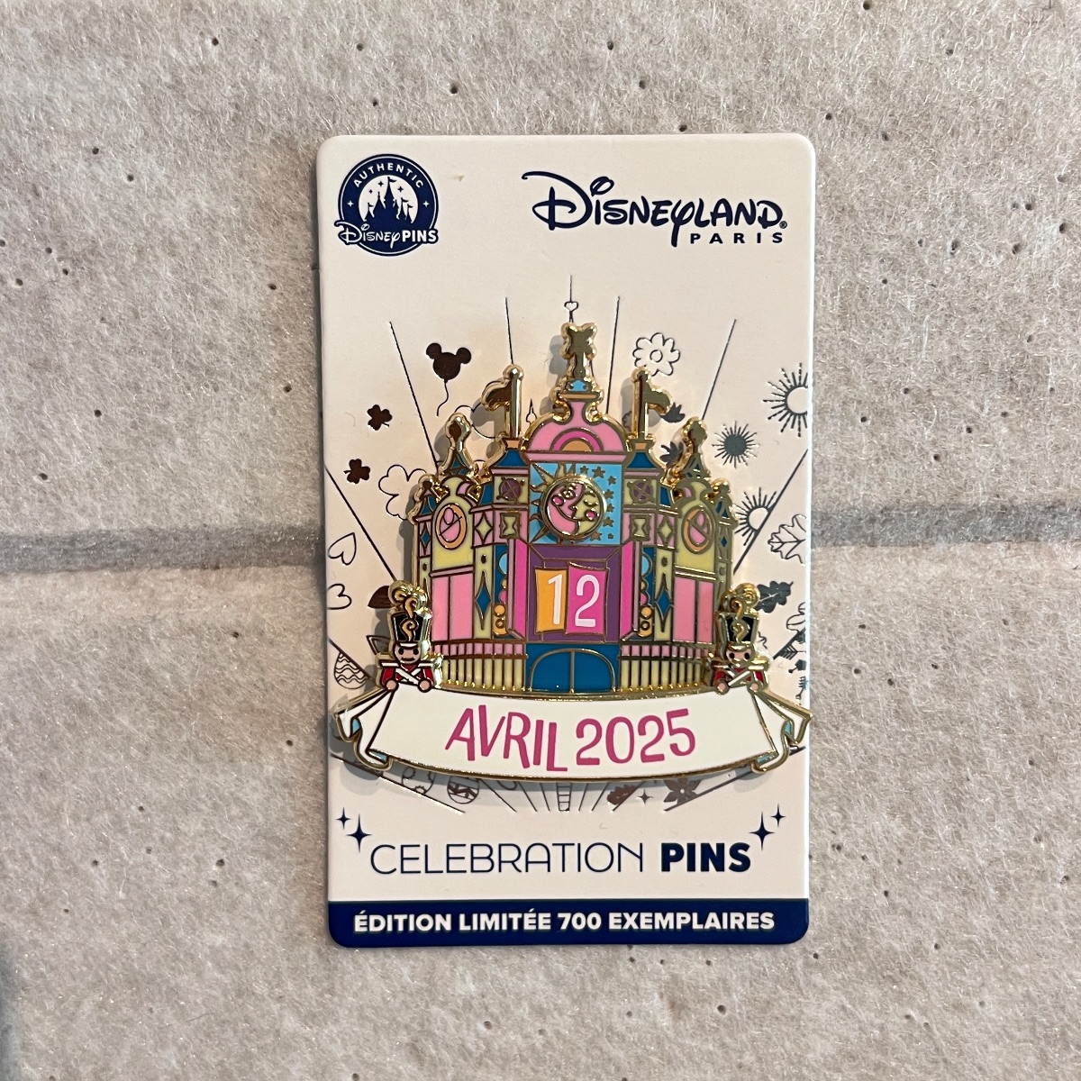 Disneyland Paris Limited Edition 12 Avril It’s A Small World Pin view 1