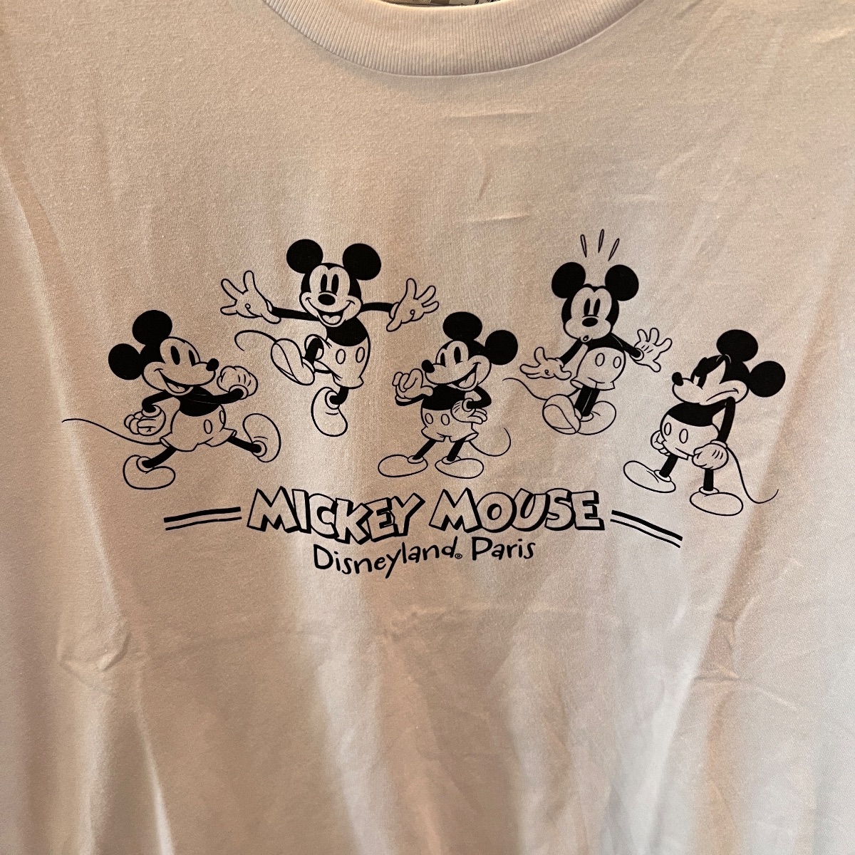 Disneyland Paris White Mickey Mouse Graffiti Graphic T-Shirt view 2