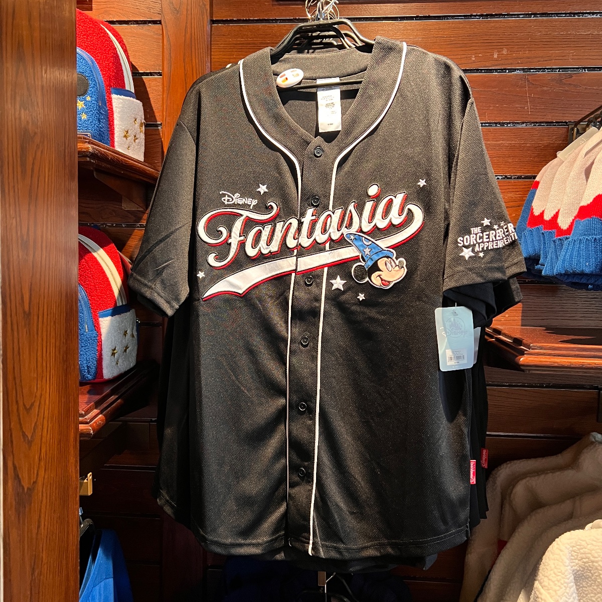 Disneyland Paris Fantasia Black Baseball Jersey