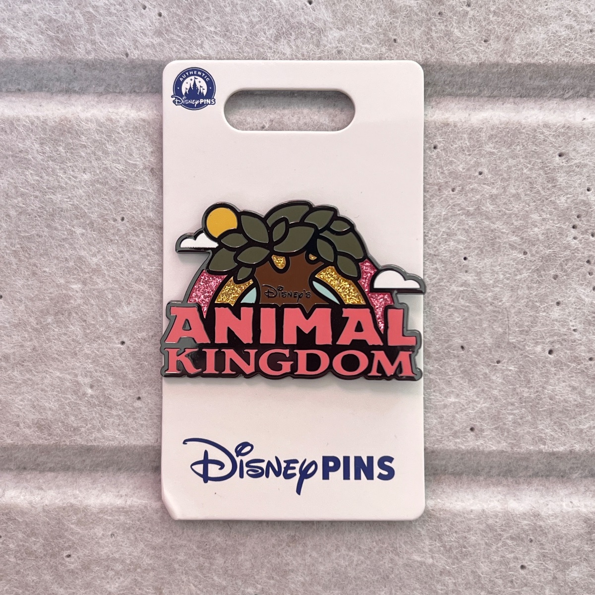 Disney Parks Animal Kingdom Glitter Logo Pin