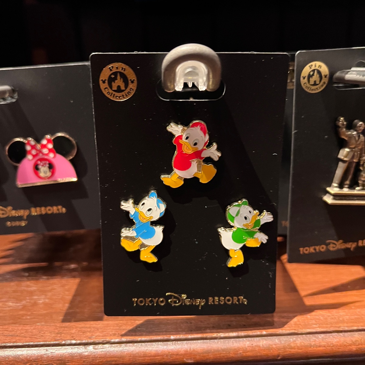 Tokyo Disney Huey Duey Louie Pin Set view 1