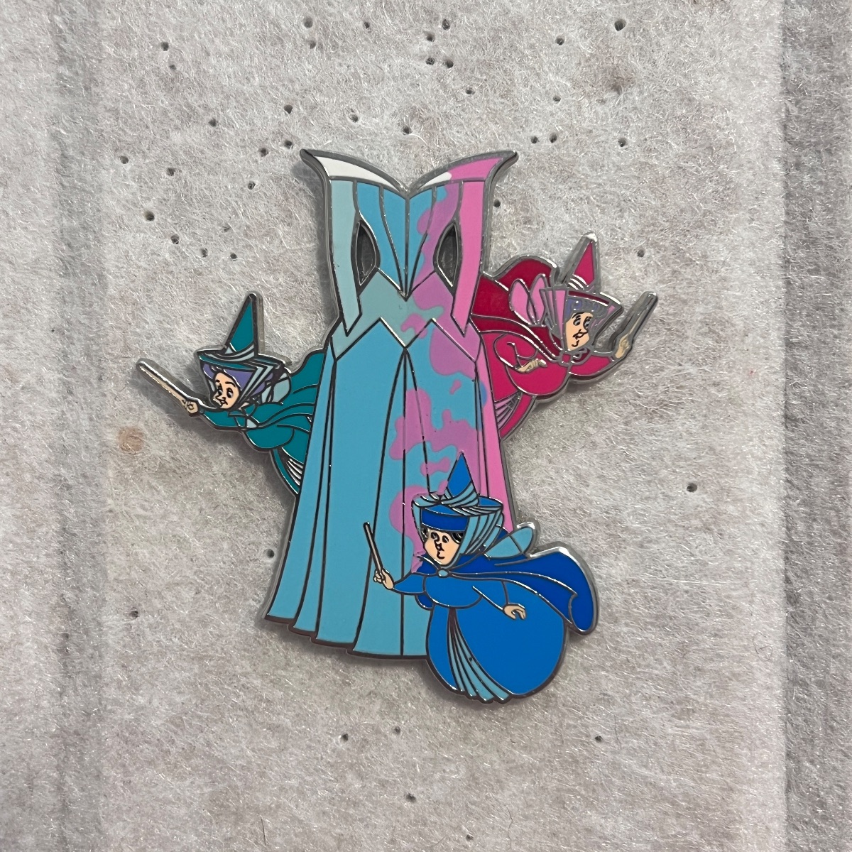 Disneyland Paris Sleeping Beauty Paint It Pink Paint It Blue Aurora Dress Pin view 1