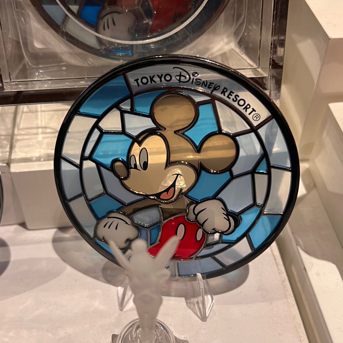 Tokyo Disney Resort Arribas Mickey Mouse Stained Glass Ornament