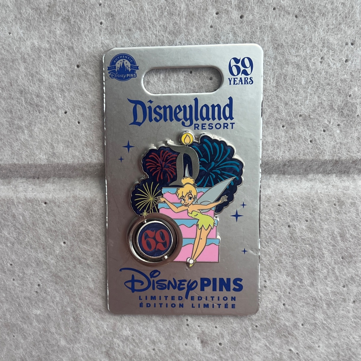 Disneyland Resort Limited Edition 69 Years Tinkerbell Anniversary Pin