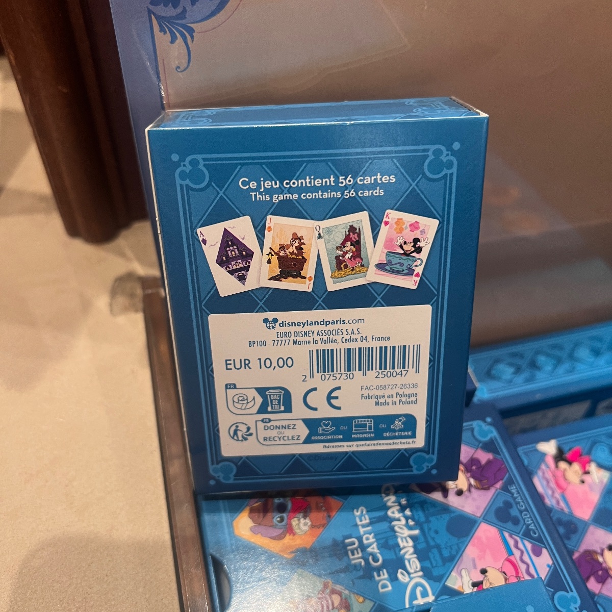 Disneyland Paris Playing Cards 56 Card Deck view 2