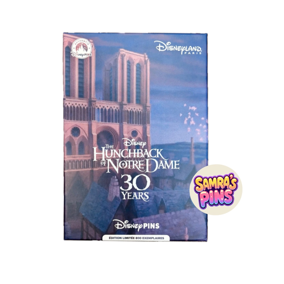 Disneyland Paris Limited Edition Jumbo Hunchback of Notre Dame Cathedral Pin view 2