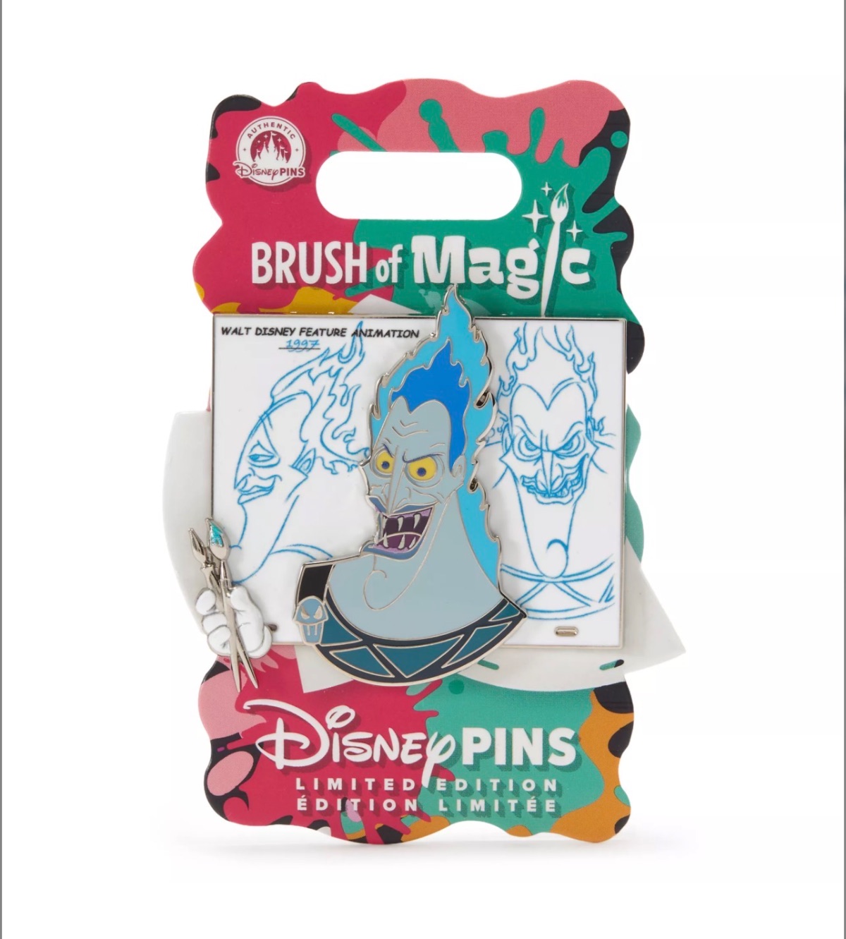 Disney Store Limited Edition Brush of Magic Hades Pin view 1