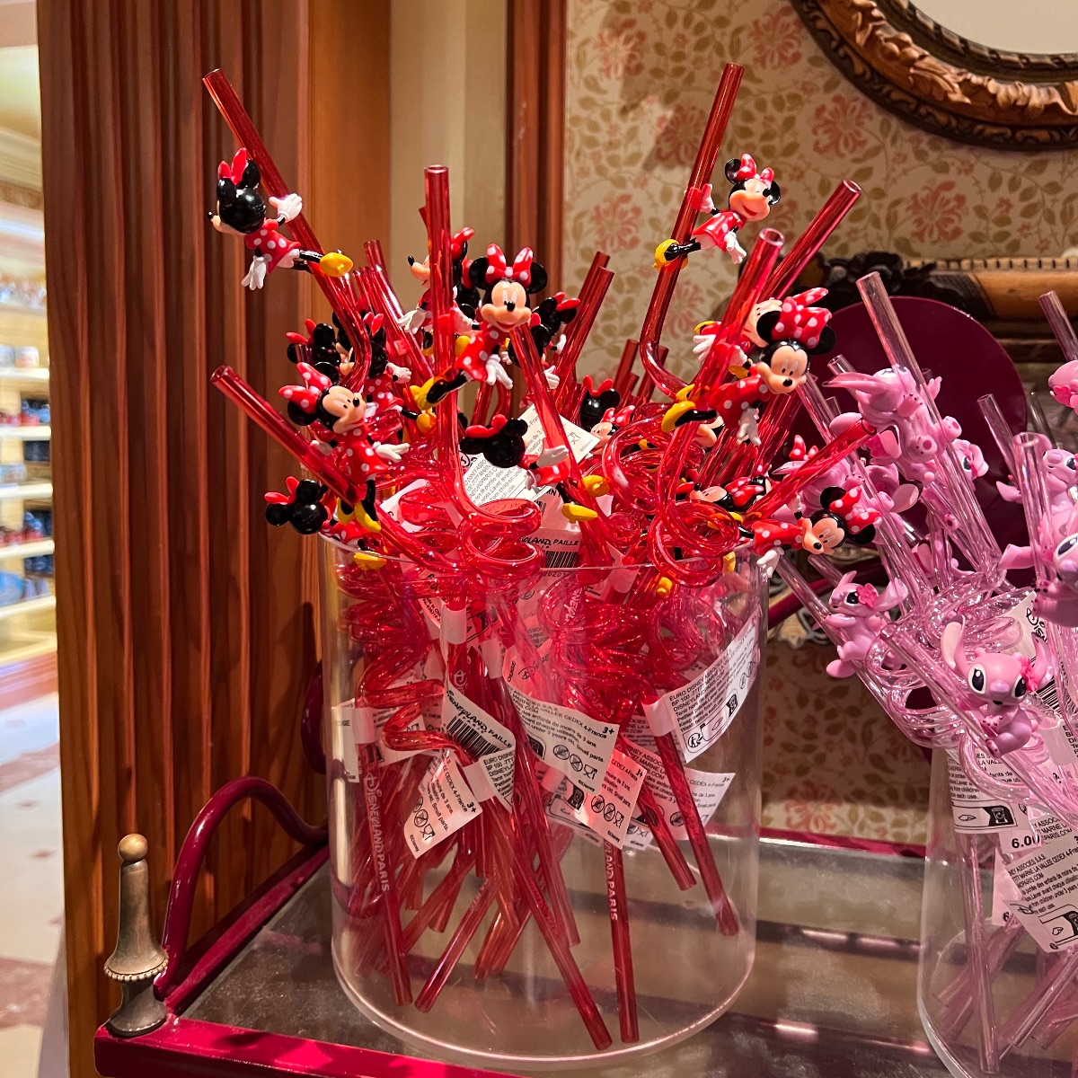 Disneyland Paris Minnie Mouse Swirly Drinking Straw