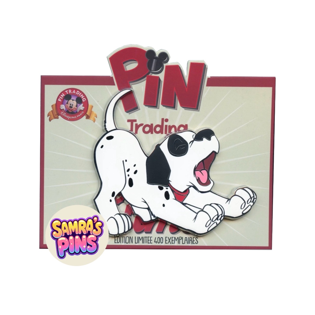 Disneyland Paris Limited Edition Pin Trading Time 101 Dalmatian Pin view 1