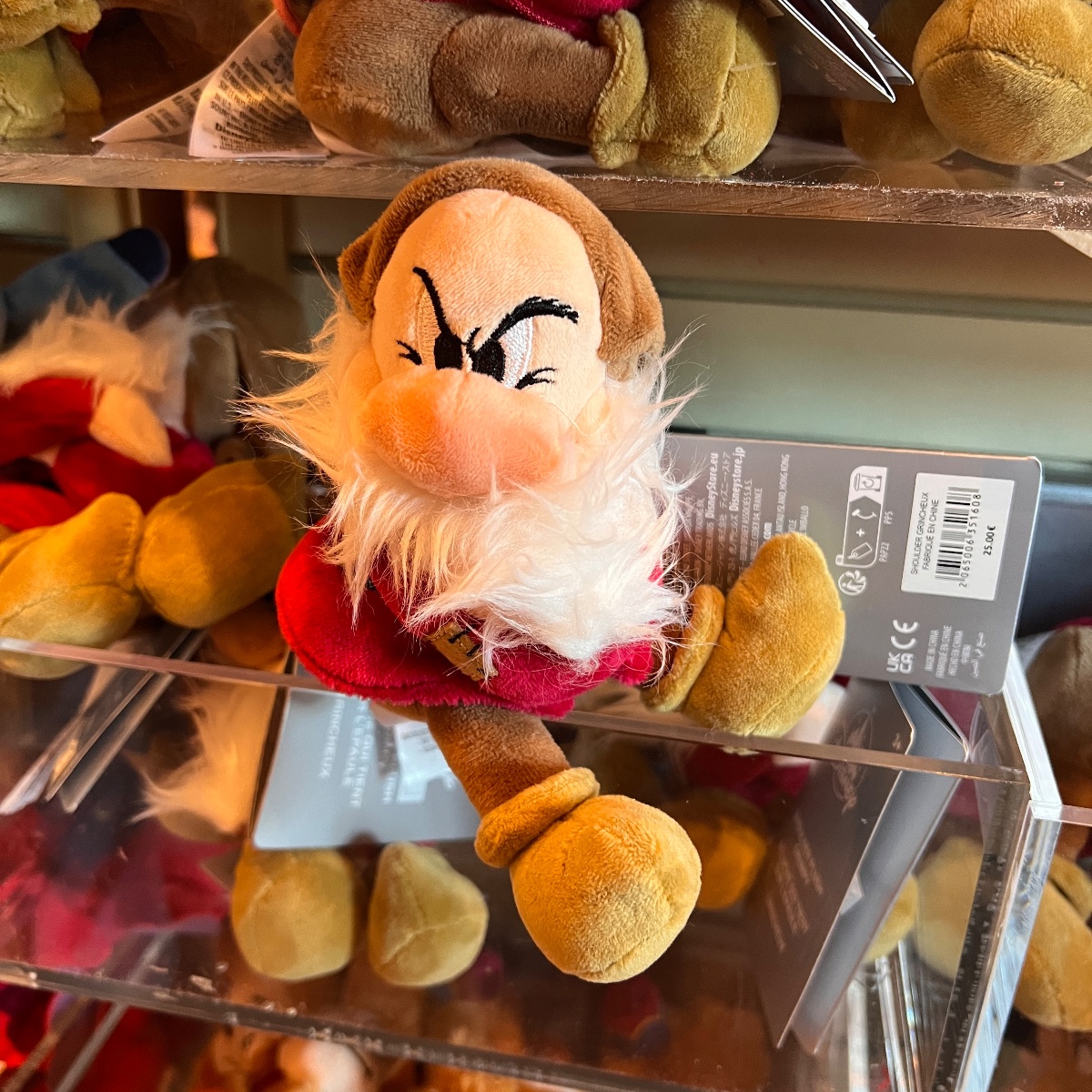 Disneyland Paris Shoulder Pal Snow White Grumpy Plush