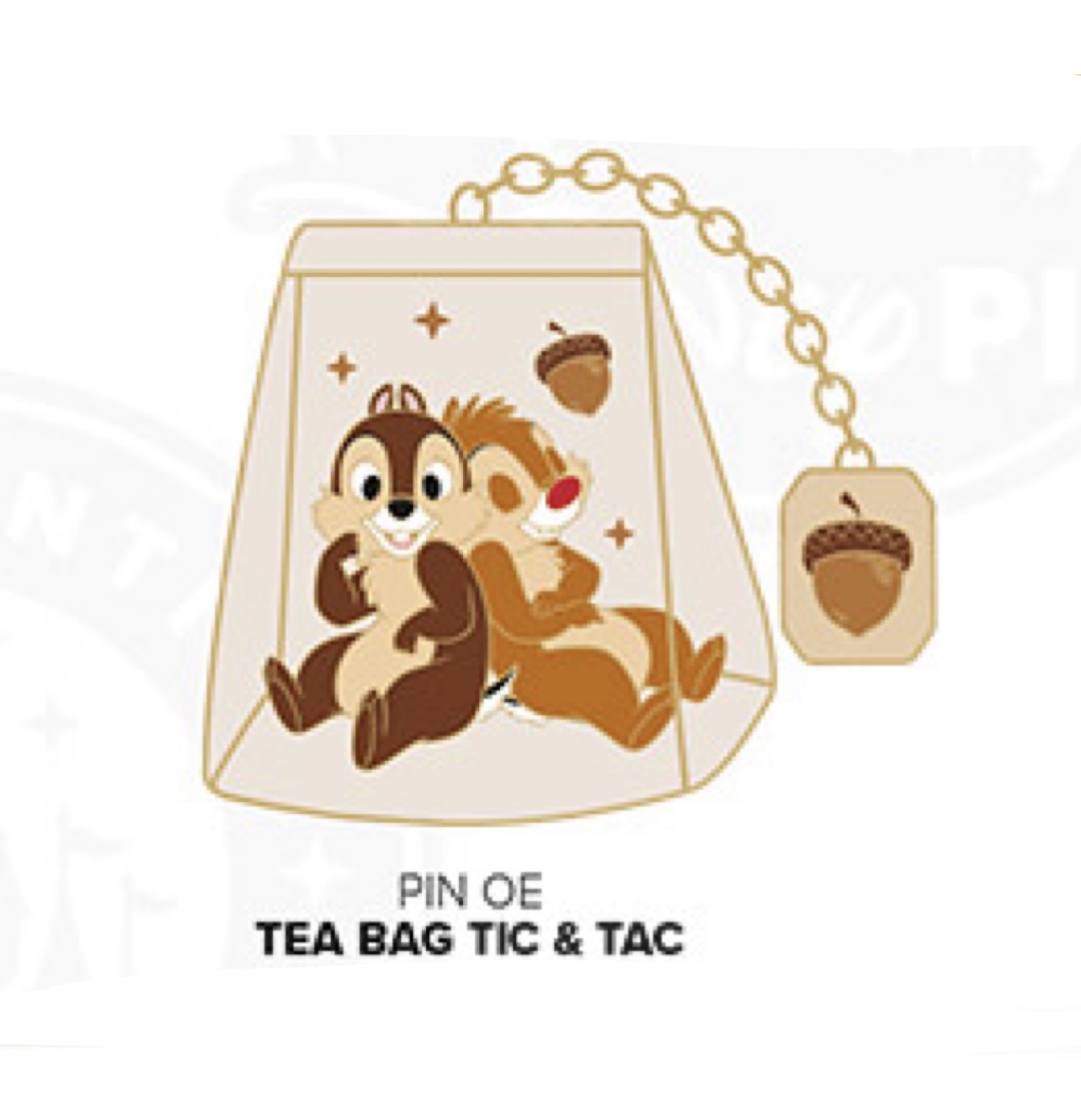 Disneyland Paris August 2026 Chip and Dale Teabag Pin