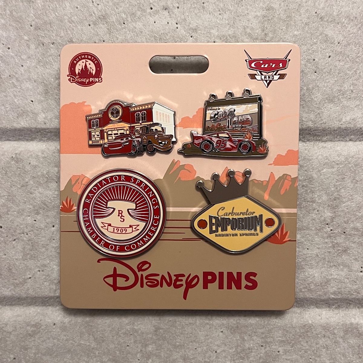 Disneyland Resort Cars Land Booster Set of 4 Pins